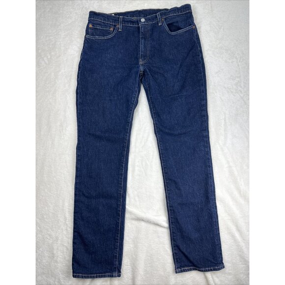 LEVIS 511 Slim Fit PREMIUM BIG E Stretch Jeans Men Size 34X30* Dark Wash Blue - Picture 1 of 8